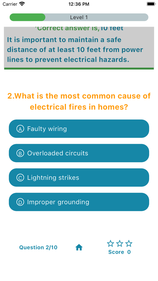 #4. Electrician Quiz Game (iOS) 由: E W M W W Shanka Nuwan Bandara Werapitiya