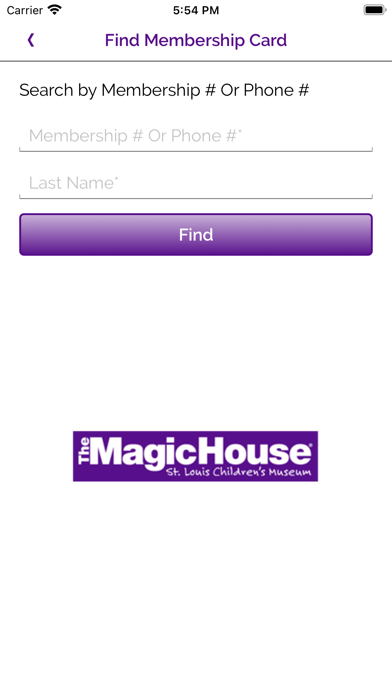 The Magic House, Membership Screenshot