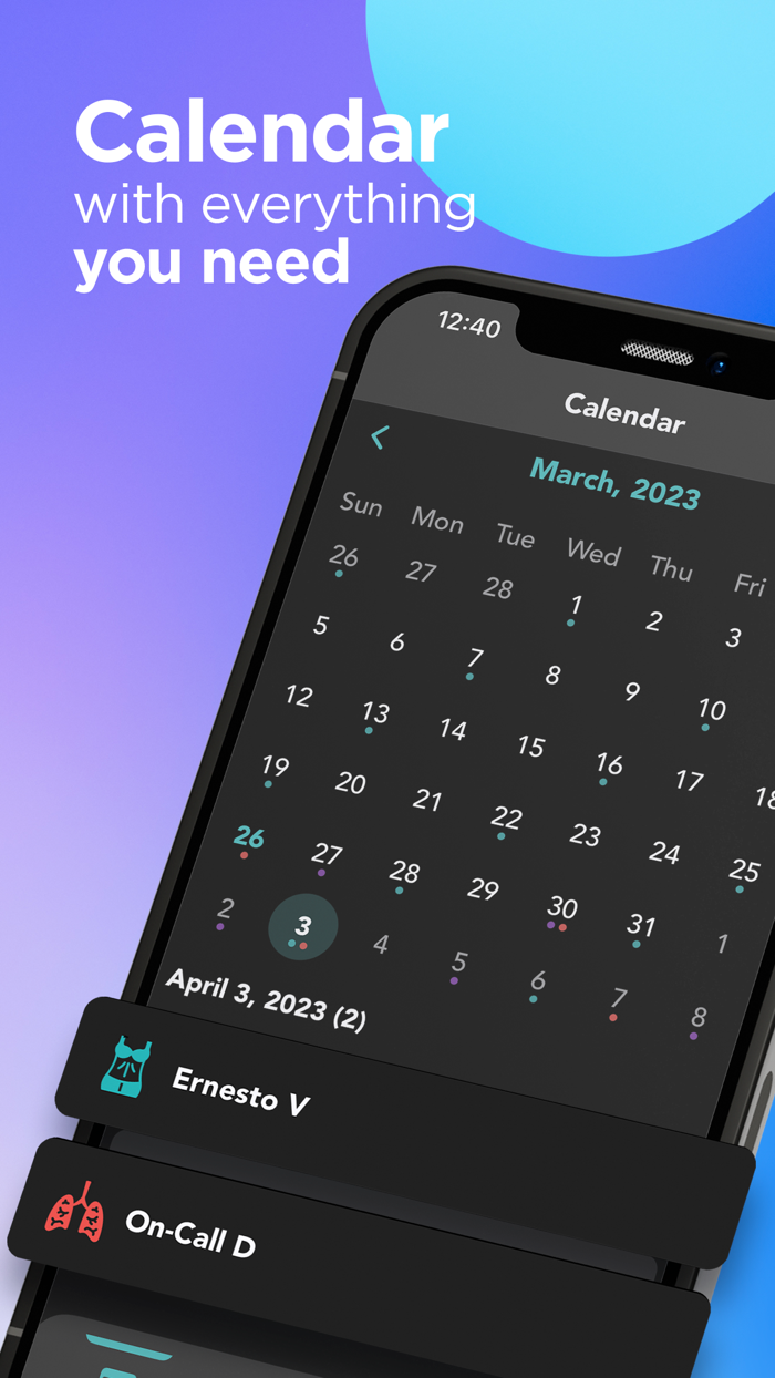 Guardians - On Calls Calendar