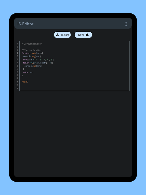 Screenshot #6 pour Pro JavaScript Editor