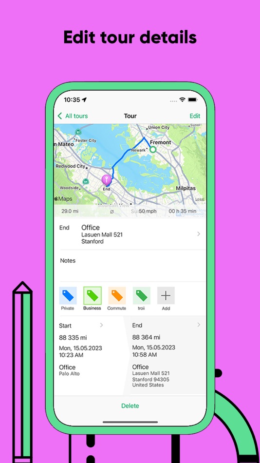 #4. tour - Automatic Mileage Log (iOS) 来自: troii Software GmbH