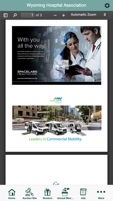Wyoming Hospital Association Screenshot