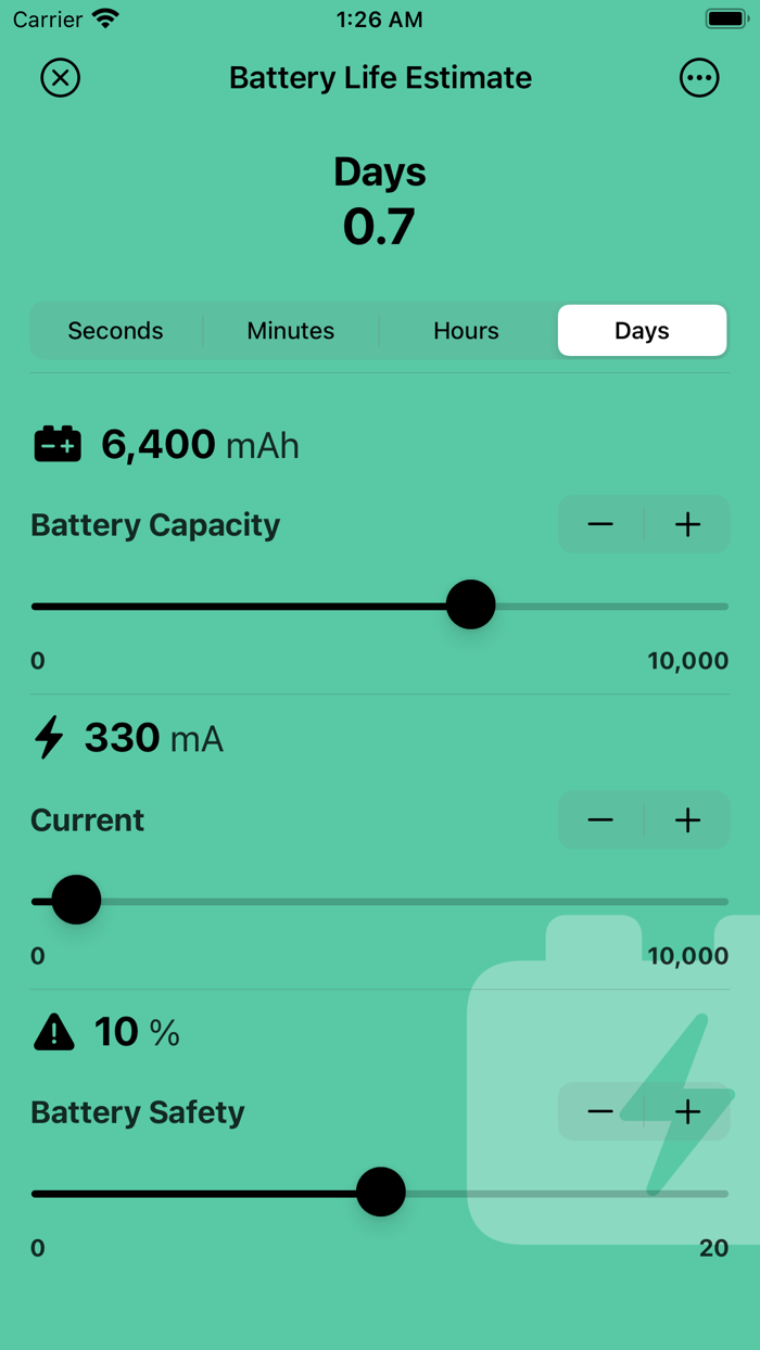 Battery Life Estimate