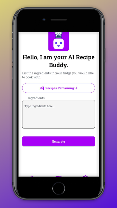 AI Recipe Buddy Screenshot