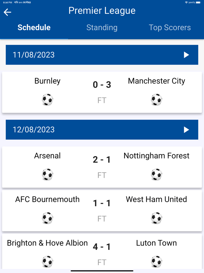 Football Live Scores.