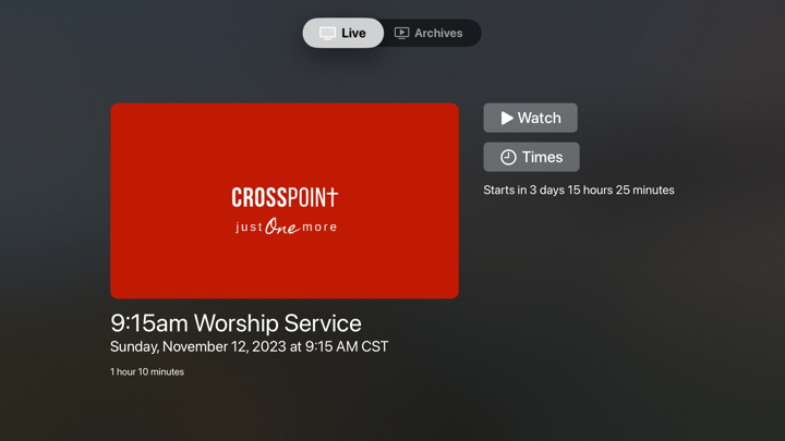 Screenshot #1 pour CrossPoint Church AL