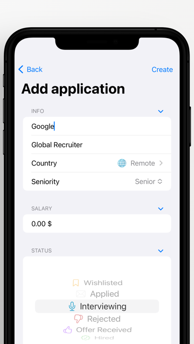 Application Tracker for Jobs Screenshot