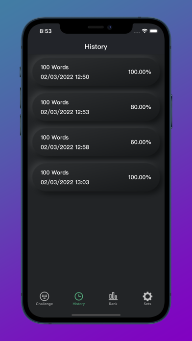 Word Spelling Rank Screenshot