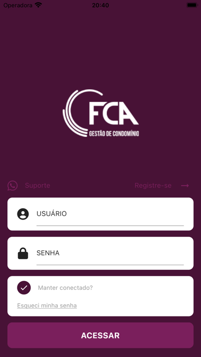 FCA Condomínios Screenshot