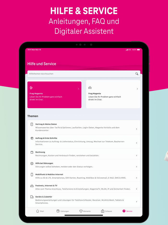 MeinMagenta Handy and Festnetz