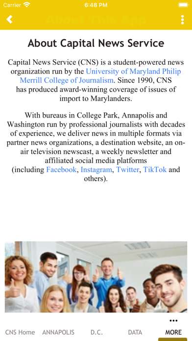 CNS News Screenshot