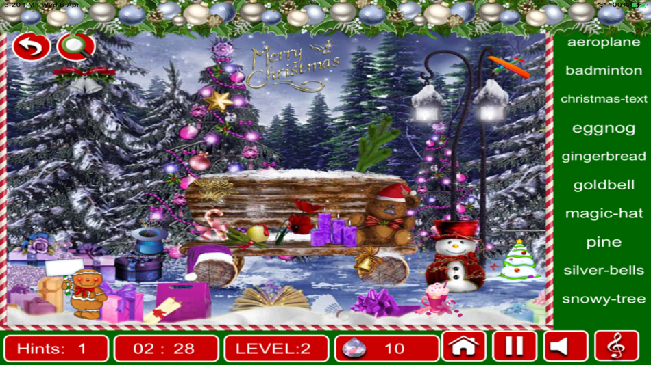 #3. Hidden Objects:Christmas Fun (iOS) Podle: Krunal Bhavsar