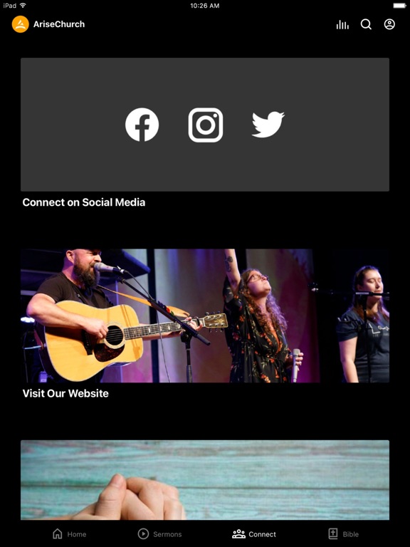 Arise Church NC iPad screenshot 3 - Lifestyle app