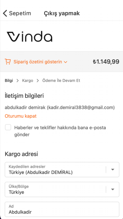 Vinda Mobilya Screenshot