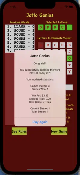 Game screenshot Jotto Genius hack