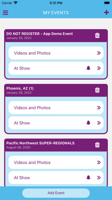 Spotlight Events Screenshot