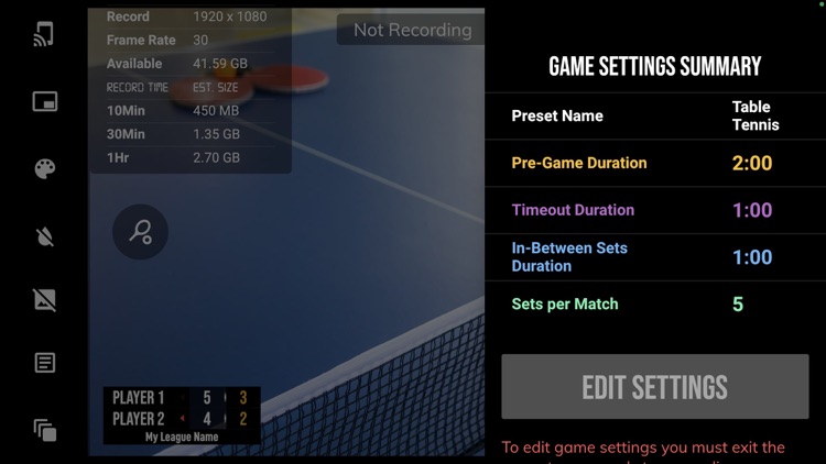 BT Table Tennis Camera screenshot-7