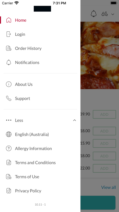 Boundary Road Pizza And Pasta. Screenshot