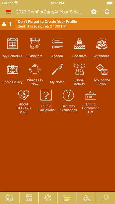 ComForCare/AYS Events Screenshot