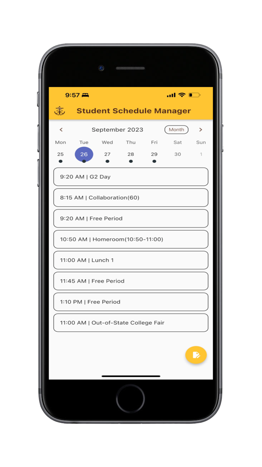 #3. Student Scheduler (iOS) 由: Matthew Jin