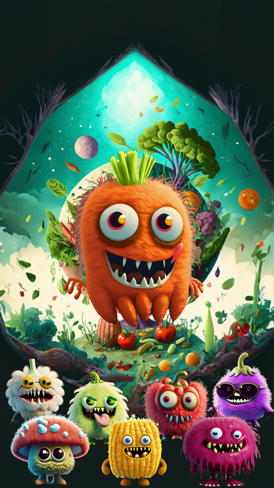 Monster Veggies Stickers - 1.0 - (iOS)