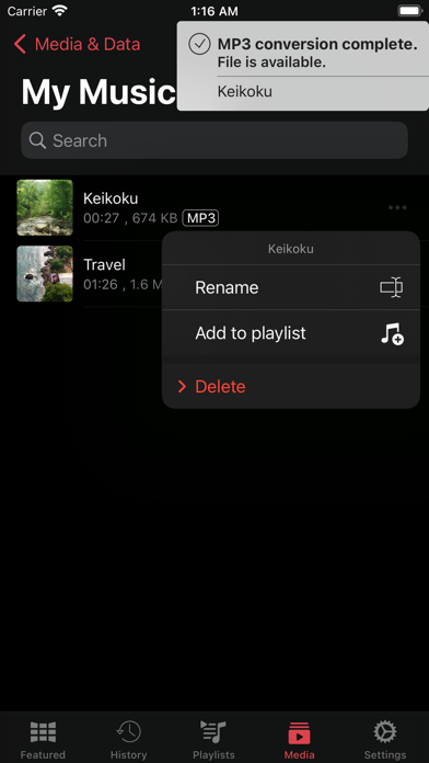 Muda - Powerful music player Screenshot