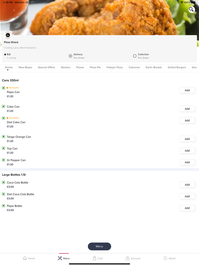 Pizza Shack-Order Online