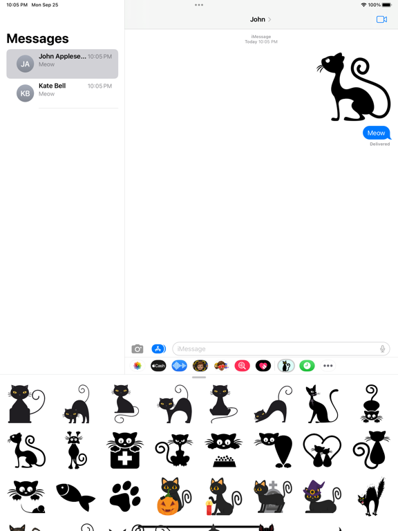 Screenshot #4 pour Black Cat in the City Stickers