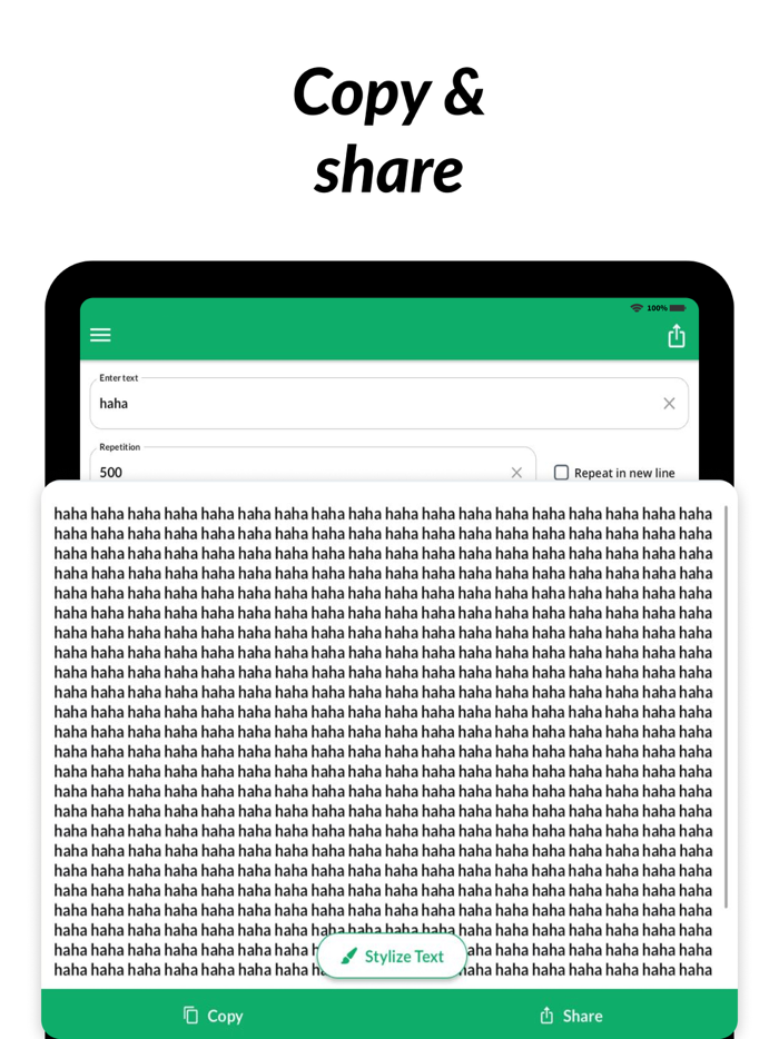 Text Repeater Repeat Text App