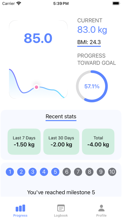 WeightWise Weight Tracking Screenshot