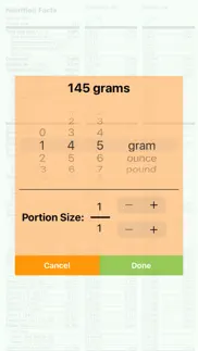 nutrition calculator for food iphone screenshot 2