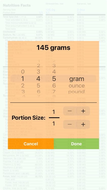 Nutrition Calculator for Food