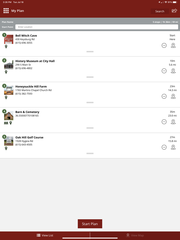 Experience Robertson County iPad screenshot 9 - Travel app