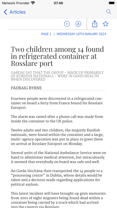 Local Irish News Screenshot