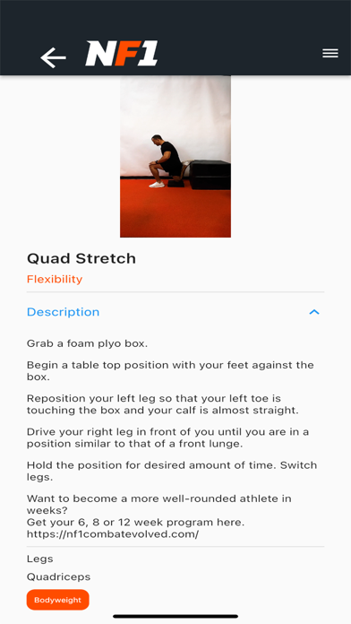 NF1 AI Fitness And Training Screenshot