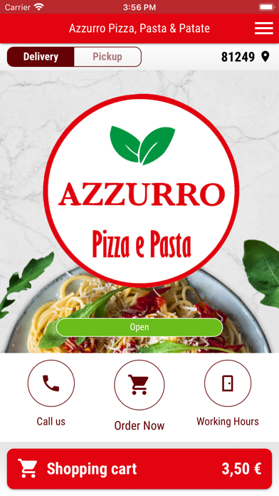 Azzurro Pizza, Pasta & Patate Screenshot