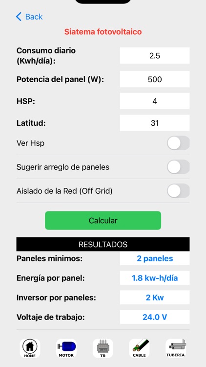 Cálculos eléctricos Pro Nom