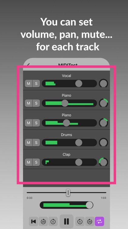 MIDI Player with Mixer