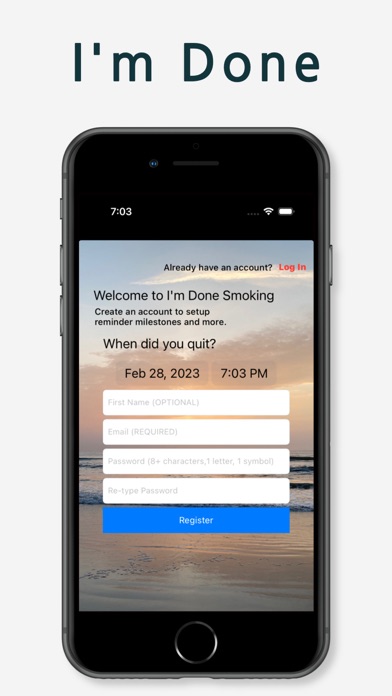 Screenshot #1 pour I'm Done! - Smoking Counter