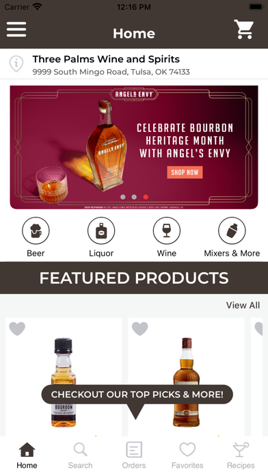 Three Palms Wines & Spirits Screenshot