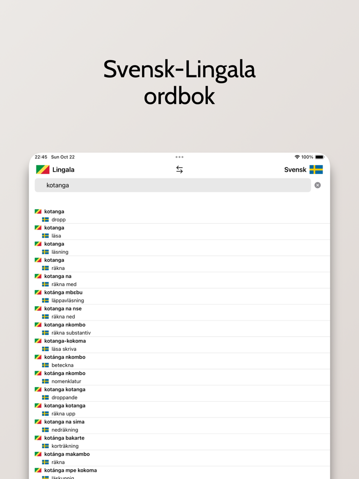 Lingala-Svensk ordbok