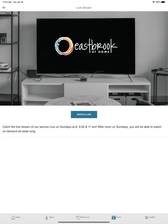 Eastbrook Church iPad screenshot 3 - Lifestyle app