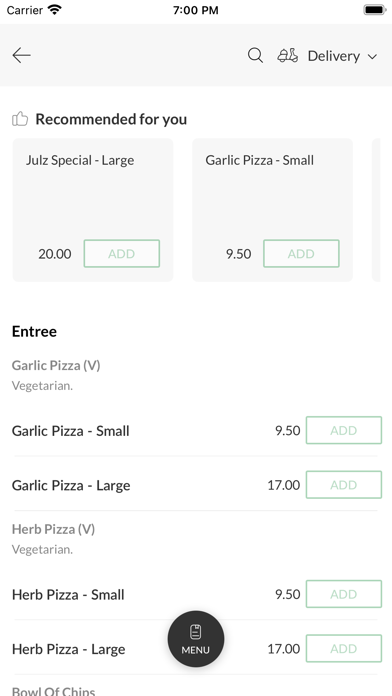 Ages Pizza Place Screenshot