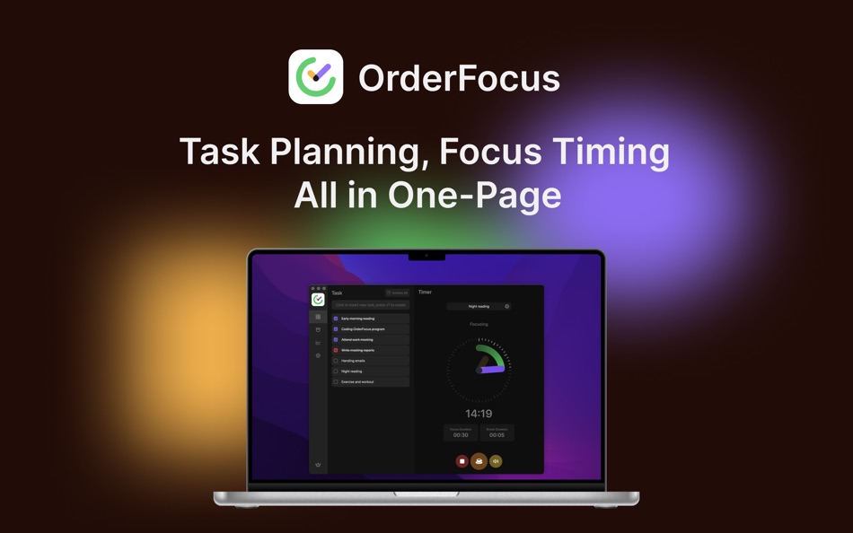 #1. OrderFocus - ToDo & Pomodoro (macOS) 게시자: MetaOrder Co., Ltd.