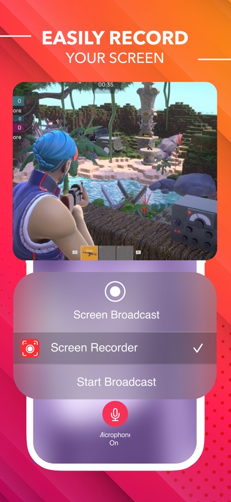Screen Recorder ® - Discover the intuitive floating window control and easy access to microphone settings for seamless screen recording.