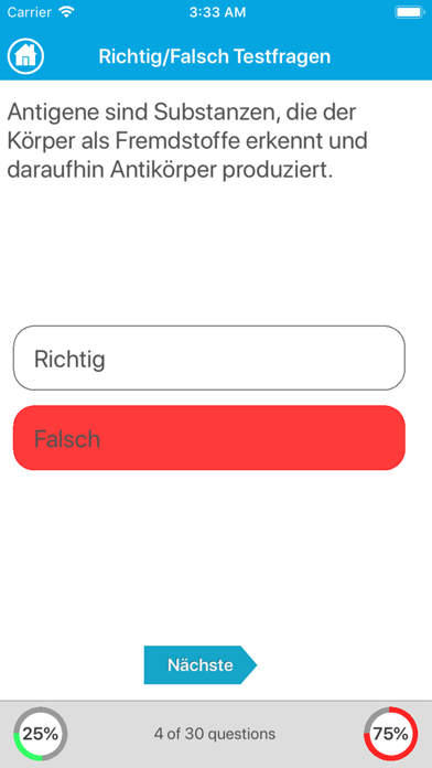 Immunsystem Quiz Screenshot