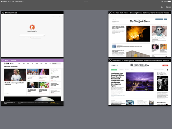 Onion Browser iPad app afbeelding 6