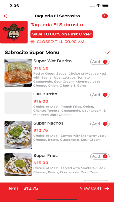 Taqueria El Sabrosito Screenshot