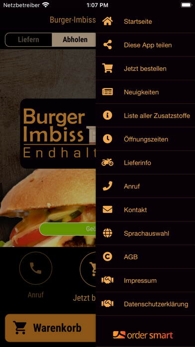 Burger-Imbiss Endhaltestelle Screenshot