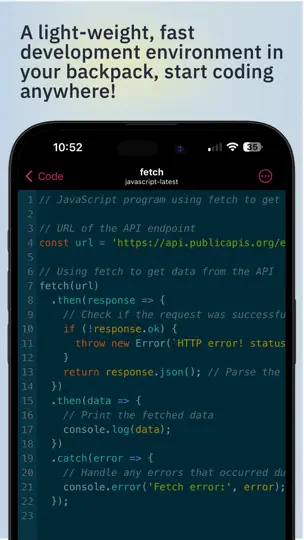 Screenshot von Code - Compile & Run Program auf dem iPhone 2
